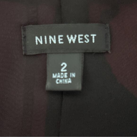 Nine West Dress Size 2 100% Silk Floral Sleeveless Tie Back Square Neckline - Picture 7 of 9